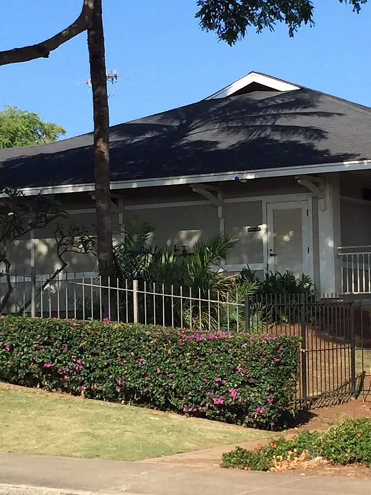 A studio building on the Hawai'i Film Studio grounds near Diamond Head