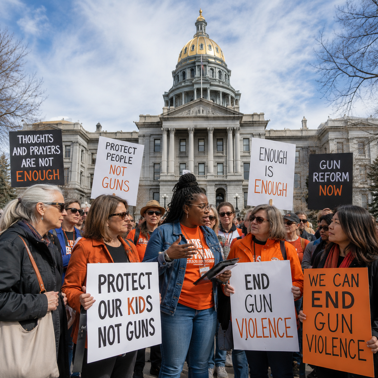 Women protesting to end Gun Violence