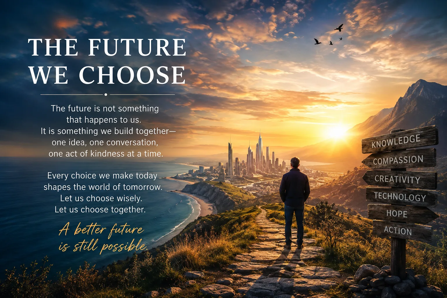 The Future We Choose: a path toward a hopeful future shaped by knowledge, compassion, creativity, technology, hope, and action